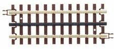 5 1/2'' STRAIGHT Item# 6053 5 1/2'' STRAIGHT Item# 6053 Premium Nickel Silver Track (Brown Ties)
The scale-sized plastic brown track ties have a wood grain, the tie-plates have spikes, and the rail joiners have the bolt detail of real track.
To add to the realism, the center rail is blackened.